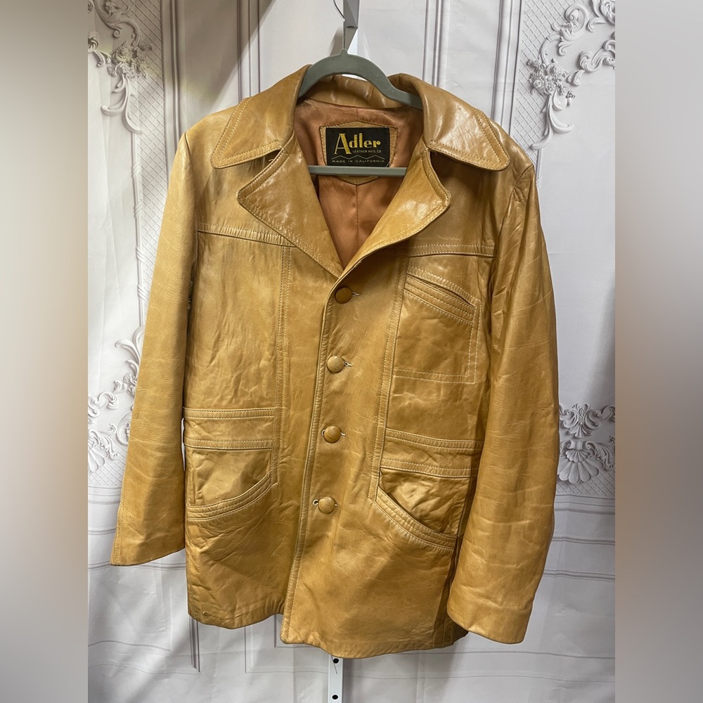 Adler Leather 1970's Men's Vintage California Made Size 40 Blazer Jacket